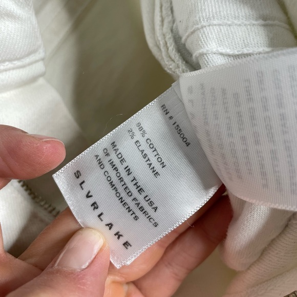 SLVRLAKE | Beatnik High Waisted Jeans in White Wash 24 - Picture 4 of 10